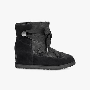 Ugg Classic Femme Lace-up Women Fashion Boots Black (5360QHUDC)